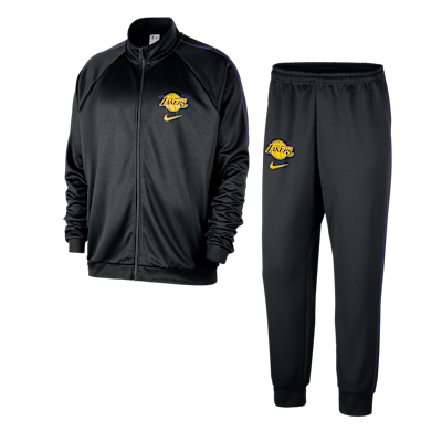 ウェア NIKE NBA LOSANGELESLAKERSTRACKSUIT BLACK Los Angeles Lakers Courtside Men's Nike NBA Club Peak Tracksuit